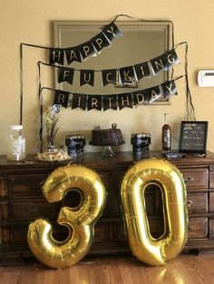 an image of a 30th birthday party with balloons