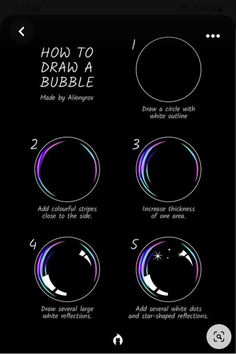 the instructions for how to draw a bubble in adobe and photoshopped with lightroom