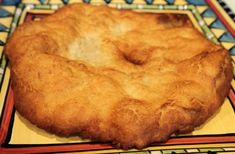 a baked pastry sitting on top of a table