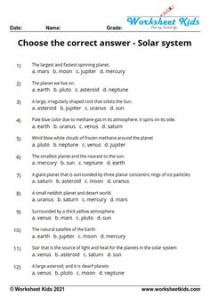 the worksheet is shown for children to learn how to read solar system and describe what they are doing