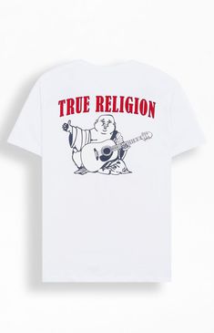 Keep your look refined with a new tee from True Religion. The Cross Arch T-Shirt features a crew neckline, short sleeves, a comfortable regular fit, and custom graphics on the left chest & back on a soft cotton fabrication.Crew necklineShort sleevesStandard fitFront & back graphics100% CottonMachine washableModel is wearing a size largeModel Measurements: 6'0” Height, 28" Waist, 34” Chest, 32” Hips True Religion Mens Cross Arch T-Shirt - White size Large True Religion Shirt, Mens Crosses, Custom Graphics, Top Graphic Tees, The Cross, True Religion, Shirt White, Pacsun, Crew Neckline