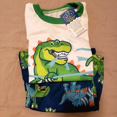 Dinosaur Pj & Me Flame Resistant Pajamas Set Sz-5t New With Tag From Clean Lovely Home Smoke/Pet Free Sweats Set, Girls Christmas Pajamas, Halloween Pjs, Elf Pajamas, Mickey Mouse Pajamas, Christmas Pj, Disney Toddler, Floral Two Piece