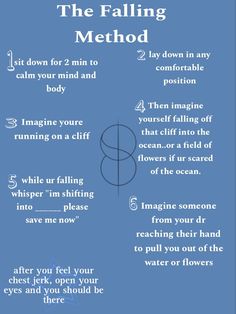 a poster with instructions on how to use the falling method