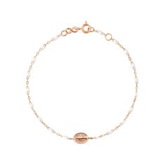 Gigi Clozeau - Madone Charm Classic Gigi White bracelet, Rose Gold, 6.7 Luxury Rose Gold Oyster Bracelet, Elegant Rose Gold Oyster Bracelet, Luxury Pearl Bracelet With Charm, Luxury White Gold Bracelets With Pearl Chain, Luxury White Gold Pearl Chain Bracelets, Luxury Pearl Chain Beaded Bracelet Gift, Luxury White Beaded Bracelets, Luxury Rose Gold Beaded Bracelets, Elegant Rose Gold Bracelet With Pearl Charm