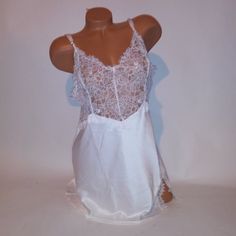 Victoria Secret Lingerie Chemise Slip Xl White Solid Lace Luxe Collection Satin Wireless New With Tags *Bundle To Save Chavonne11 111223 Sheer Lace Chemise For Sleep, Victoria's Secret Elegant Sleepwear With Built-in Bra, Elegant Victoria's Secret Sleepwear With Built-in Bra, Elegant Victoria's Secret Camisole, White Lace Night Chemise, White Sheer Chemise For Night, White Lace Chemise For Night, Victoria's Secret Lace Trim Camisole For Night, Victoria's Secret Lace Sleepwear With Built-in Bra