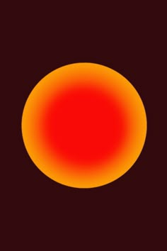 an orange circle on a black background