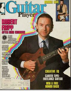 the cover of guitar player magazine with robert taylor playing an ukulele on it