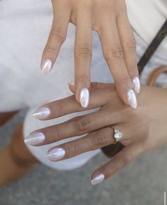 Nails Minimalist, Engagement Nails, Summery Nails, Pearl Nails, Nail Jewelry, Bridal Nails, Minimalist Nails, Nail Inspiration