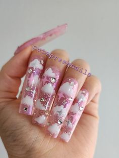 All shapes run differently in sizing fit especially XXL lengths that come with more sizing options (0-11) compared to normal lengths which come with (0-9 ♥..Including..♥ Sheer pink gel polish 🦋Set of 10 press on nails🦋 🦋 Please Make Note of Your Nail Tip SIze (Thumb To Small Finger)🦋 🦋XXLONG COFFIN AVAILABLE🦋 ❤Need your Press On Nails sooner? ❤This ADD-ON can be purchased with your press ons. ❤Guarantees your order(s) to be completed and shipped within 3 business days.  Excludes shipping delivery time. If you need expedited shipping, please select Priority Mail (1-4 business days). ❤Once The Label Is Created And I Drop Off The Order To The Post Office I Am No Longer In Control Of Anything Regarding Shipping. ❤I Am NOT Responsible For Any Lost Or Stolen Packages. ❤IF YOU ARE IN BTWEEN Sheer Pink Gel Polish, Ongles Bling Bling, Neutral Nails Acrylic, Nails Bride, Pink Gel Polish, Nails Bling, Nails Luxury, Cloud Pink, Pink Gel