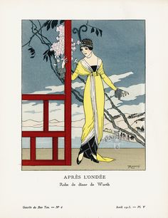 an illustration of a woman in a yellow dress