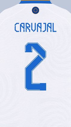 the jersey number 2 is shown in blue and white