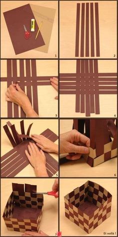 step by step instructions on how to make a cardboard box