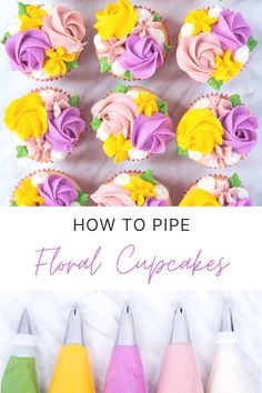 how to pipe floral cupcakes