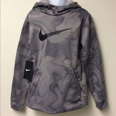 Nike Gray Hooded Dri-Fit Sweatshirt. Size S (8-9). Very Soft Lining. Nwt From A Smoke Free Home. Think About Christmas Gifts. Nike Hooded Tops For Fall, Nike Sportswear Tops For Winter, Nike Fleece Hooded Top, Nike Hooded Fleece Top, Nike Long Sleeve Tops With Drawstring Hood, Nike Long Sleeve Top With Drawstring Hood, Nike Gray Fleece Top, Nike Hoodie With Double-lined Hood For Outdoor, Nike Cotton Moisture-wicking Hoodie