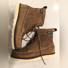 Eastland Sherman 1955 Moc Toe. Men Size 8. Color-Natural. New Without Box. Eastland Shoes, Men's Shoes, Shoe Boots, Man Shop, Boots, Color