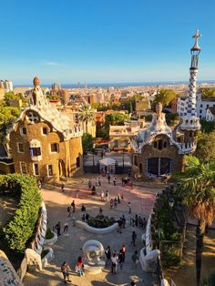 an aerial view of the park gulet in barcelona, spain