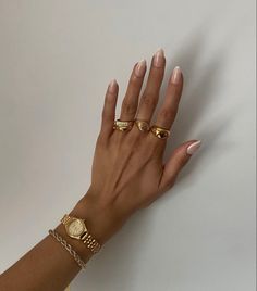 | hand jewelry | rings | clock | bracelet | nails | nail inspo | golden jewelry | jewelry | pinterest | pinterest jewelry | jewelry inspiration | jewelry ideas | jewelry aesthetic | jewelry inspo | colorful jewelry | cute | golden jewelry | mixed jewelry | jewelry ideas | pinterest nails | nails | nails inspo | nails inspiration | nails ideas | nails aesthetic | simple nails | clean nails | beautiful nails | cute nails | manicure | gel manicure | gel nails | gel polish | nail polish | nail art | Gold Rings Inspo Aesthetic, Elegant Jewelry Classy Gold, Hands Jewelry, Leaf Rings, Evry Jewels, Butterfly Rings, Hand Jewelry Rings, Gold Rings For Women, Heart Butterfly