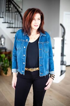 I was convinced by Shana @themomedit to give this denim jacket a try. I am so glad I did. It is Ah-mazing! #styledahlia #springstyle #summerstyle #denimoutfits #over40style #over50style #lagence #denimjacket #casualchic Ripped Jeans Outfit, Jean Jacket Outfits, Denim Jacket Outfit, Denim Outfits, Long Denim Skirt, Boot Cut Denim