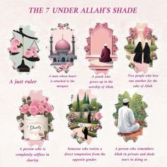 the 7 under - allaah's shade poster with images of women and men