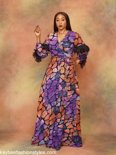 Latest Kampala Gown Styles for Ladies in 2022 and 2023 - Kaybee Fashion Styles Adire Silk Styles For Ladies, Adire Styles For Women, Kampala Styles For Ladies, Kampala Gown, Adire Styles For Ladies, Adire Gown Styles, Adire Styles