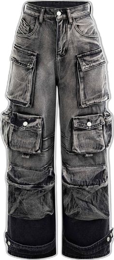 Baggy Punk Bottoms For Concert, High Waist Grunge Cargo Jeans, Grunge Wide Leg Jeans For Alternative Fashion, Edgy Baggy Bottoms For Concert, Punk Style Wide Leg Jeans, Grunge Pants With Belt Loops For Concerts, Punk Style Wide Leg Denim Pants, Punk Wide Leg Denim Pants, Grunge Bottoms With Cargo Pockets