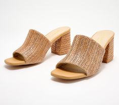 Get that vacay vibe (even if you're not going anywhere!) when you wear these island-inspired sandals. The rafia design on top of a bold block heel is ready to give your warm-weather wardrobe a beach-bound boost. From Seychelles. Seychelles, Warm Weather, Heeled Mules, Block Heels, Sandals, Wardrobe, Heels, How To Wear, Design