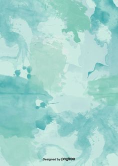 an abstract painting with blue and green colors