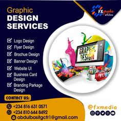 a flyer for graphic design services