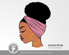 Nubian Queen, Afro Women, Vector Drawing, Photography Logos, Black Women Art, Digital Art Girl, Cricut Vinyl, Brand Identity Design, Black Art