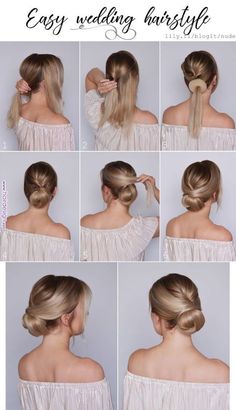 Hairstyle For A Wedding, Sanggul Cepol, Easy Wedding, Hairstyles Natural, Beautiful Hairstyle, Bridesmaid Hair Down, Homecoming Hair Down