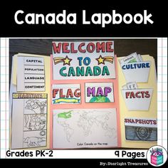 canada lapbook with pictures and text