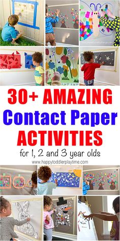 the collage shows different activities for children to do