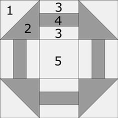 a quilt block with numbers on it and the number four in each block, as well as