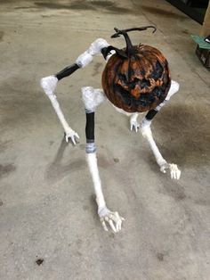 a halloween decoration made to look like a skeleton