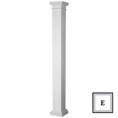 an image of a white column with the letter e on it's top and bottom