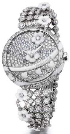 Faberge Watch Summer in Provence Diamond #add-content #bezel-diamond #bracelet-strap-gold #brand-faberge #case-material-white-gold #case-width-37mm #delivery-timescale-call-us #dial-colour-white #gender-ladies #luxury #movement-automatic #official-stockist-for-faberge-watches #packaging-faberge-watch-packaging #style-dress #subcat-summer-in-provence #supplier-model-no-779wa1545-3 #warranty-faberge-official-2-year-guarantee #water-resistant-30m Diamond Watches, Time Keeper, Buried Treasure, Jewelry Diamonds, Stylish Watches