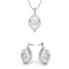 Platinum Pendant & Earrings by Jewelove Metal : Platinum Platinum Purity : 95% Purity Mark : Pt 950 Gemstone : Natural Diamonds Diamond Clarity : SI Diamond Color : IJ Diamond Weight Earrings : 0.26 cts. Pendant : 0.19 cts. Platinum Weight Earrings : 3.81 grams Pendant : 2.63 gram Certificate of Authenticity : Platinum Guild International, SGL Please note : The chain is only for display. You can be order a chain separately at Platinum Chain SJ PTO 702 Diamond Pendant Set, Platinum Pendant, Pendent Set, Platinum Chain, Diamond Pendant Sets, Diamond Jewellery, Diamond Color, Gold Jewelry Fashion, Pendant Set