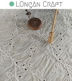 an image of a table cloth with flowers on it and the words longan craft above it