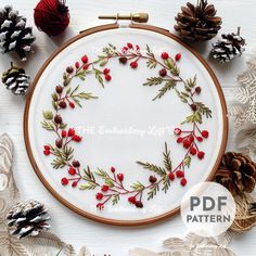 DESCRIPTION Ring in the new winter season with this classic Simple Winter Wreath hand embroidery pattern! Get your hoop ready and let's stitch up some holiday magic with this delightful embroidery project! Happy stitching! This listing is for a digital PDF pattern, which includes: ~ Printable pattern scaled to fit 3" to 8" hoops ~ DMC color and stitch suggestions ~ Beginner's Guide to Hand Embroidery with a FREE sample pattern ~ Beginner's Guide available in English, Español, Français and Deutsch ~ Reference photo of completed embroidery for inspiration As a reminder, no physical item will be shipped to you. HOW THIS ITEM WAS MADE ~ Reference Image: Designed with an AI generator using my creative input and hand embroidery expertise ~ Pattern: Hand-drawn by me in my little studio ~ Beginner Christmas Embroidery Rings, Winter Wreath Embroidery, Christmas Embroidery Wreath, Swedish Embroidery Patterns Free, Christmas Embroidery Templates, Holiday Embroidery Patterns Free, Dish Towel Embroidery Patterns Free, Winter Embroidery Designs, Hand Embroidery Wreath