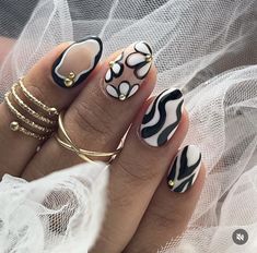 Black And White Nail, Ideas Uñas, Milky Nails, Simple Acrylic Nails, Cute Gel Nails, Nail Swag, White Nail, Fire Nails, Classy Nails