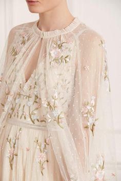 Petunia Midaxi Cape - Beige White Embroidered Dress With Cape Sleeves, Spring Ceremony Dress With Floral Embroidery, Spring Wedding Dresses With Cape Sleeves, Long Sleeve Floral Embroidery Dress For Ceremony, Long Sleeve Dresses With Floral Embroidery For Ceremony, Wedding Dress With Floral Print And Cape Sleeves, Long Sleeve Dresses For Spring Ceremony, Spring Dress With Cape Sleeves And Floral Embroidery, Summer Dresses With Floral Embroidery And Cape Sleeves