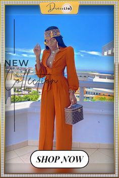 Casual Shirt Collar High Waist Wide Leg Jumpsuit with Belt Jumpsuit With Belt, Jumpsuits And Romper, Jumpsuit Fashion, Wide Leg Jumpsuit, Casual Shirt, Shirt Collar, 1 Million, Jumpsuit Romper, Casual Shirts