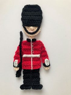 Queens Guard Crochet Applique Pattern Instant Pdf Download | Etsy UK Jubilee Art, Crochet People, Queens Guard, Crochet Appliques, Royal Logo, Crochet Knit Stitches, Crochet Toddler, Knit Stitches, The Queens