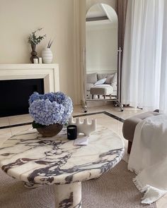 Natural Marble Round Coffee Table - Cylinder Base Marble Center Table, Calacatta Viola Marble, Viola Marble, Marble Round Coffee Table, Calacatta Viola, Marble Top Coffee Table, Travertine Coffee Table, Marble Furniture, Desk In Living Room