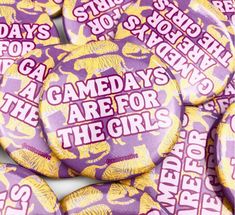 Gameday Girls Game Day Button-Buttons-Dear Me Southern Boutique, located in DeRidder, Louisiana Halloween Softball, Game Day Buttons, Gameday Buttons, College Core, Lsu Game, Athletic Wear Fashion, Button Ideas, Fan Engagement, Geaux Tigers