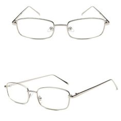 Types Of Frames Glasses, Oversized Frames Glasses, Glass Frame For Women, Types Of Glasses Frames, Silver Frame Glasses, Square Glasses Women, Japanese Glasses, Asian Glasses, Metal Glasses Frames