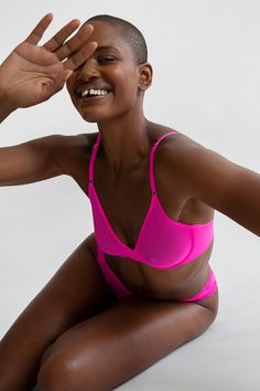 Simply sexy, the Sheer Mesh Demi Underwire Bra highlights the best version of you with clean lines and a modern, mesh construction. Super soft and airy, this unlined bra has two layers of sheer, molded cups anchored with underwire support to enhance your most natural shape. Flirtatious demi cups are outlined with matte elastic trim, highlighting your natural contours. Two-ply mesh wings and ballet back offer back and side smoothing so your silhouette appears seamless under clothing. Like a secon Demi Bras, Natural Contour, Mesh Bra, Unlined Bra, Plus Size Bra, Demi Bra, Bra And Panty Sets, Strapless Bra, Women Supporting Women