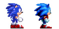 the sonic characters in pixel art