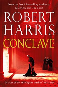 a book cover for conclave by robert harris, with an image of a man