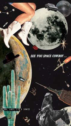 an advertisement for the space cowboy